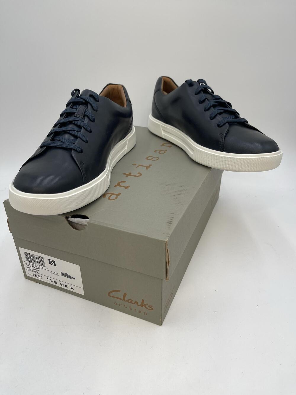 Clarks Un Costa Lace Navy Leather Shoes Mens 10.5 M EU 44 Adults Sneakers Casual